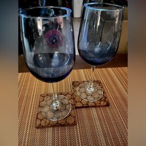 Blue Wine Glasses (x2)
